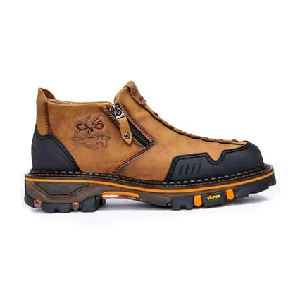 Men's Ankle Boots Skull Accent Comfortable
