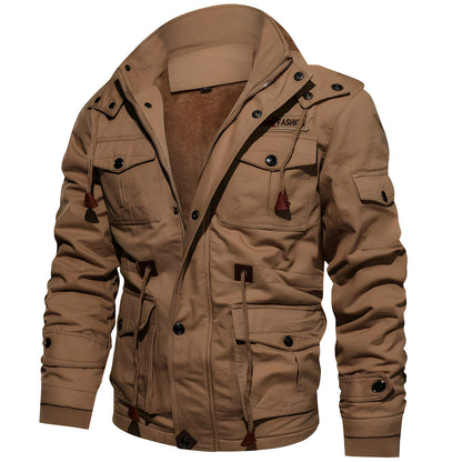Men's Zipper Jacket Multi-Pocket