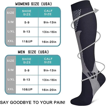 Knee High Compression Socks Support Varicose Veins