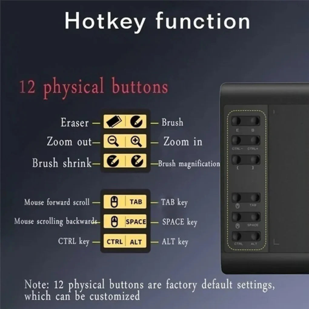 Graphic Drawing Tablet With Stylus