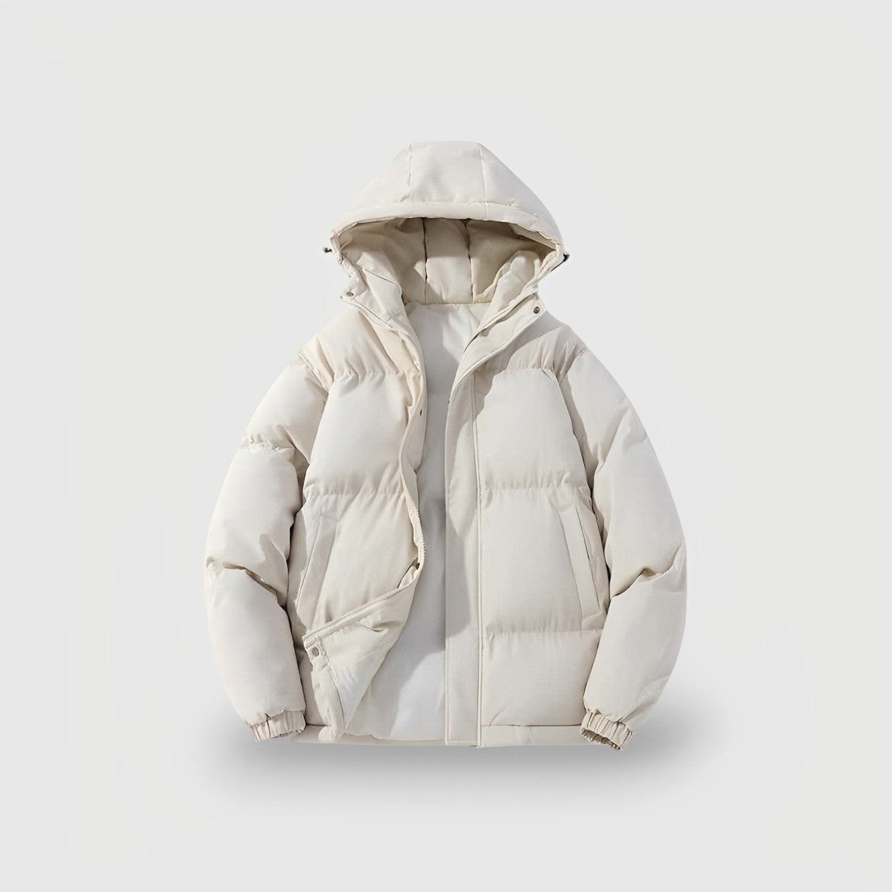 Women's Insulated Hooded Puffer Jacket Quilted Water Resistant Black