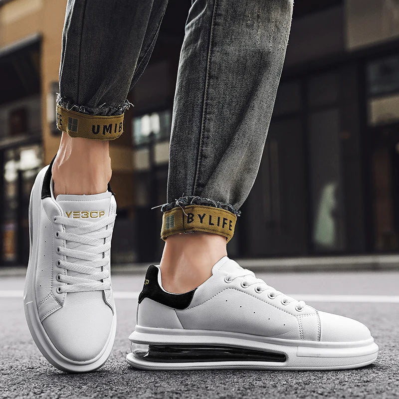 Men's Lace-Up Sneakers Thick Sole