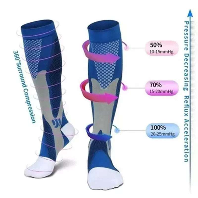 Knee High Compression Socks Support Varicose Veins