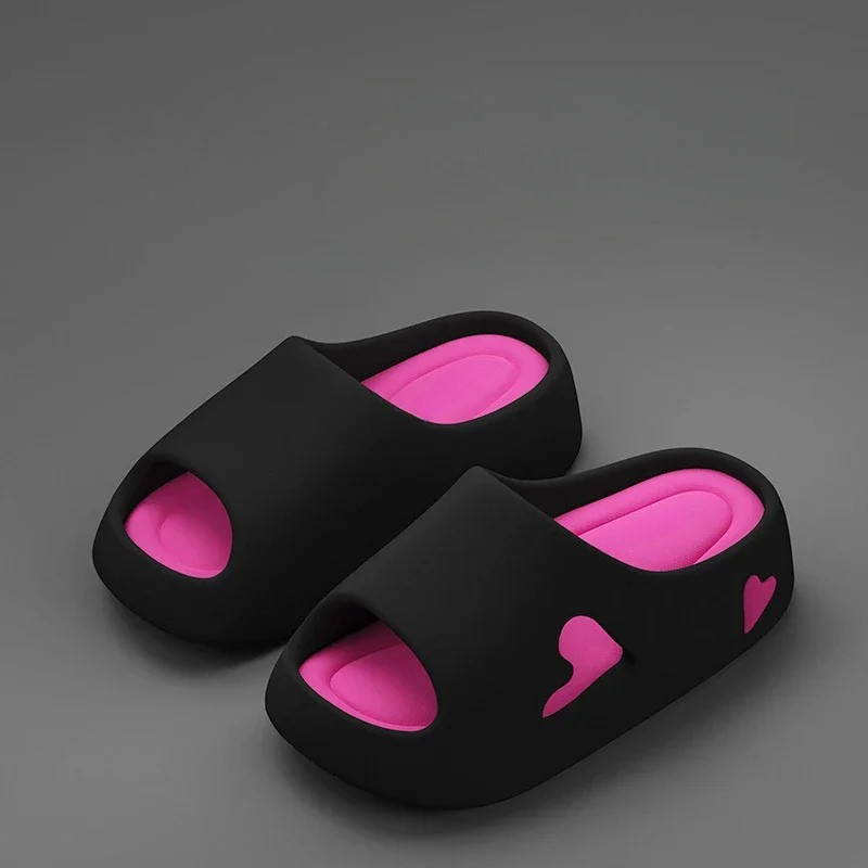 Women's Heart Cutout Slippers