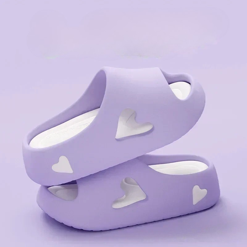 Heavenly Soft Women's Flip Flops Heart Shape