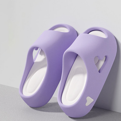 Heavenly Soft Women's Flip Flops Heart Shape