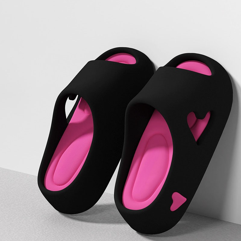 Heavenly Soft Women's Flip Flops Heart Shape