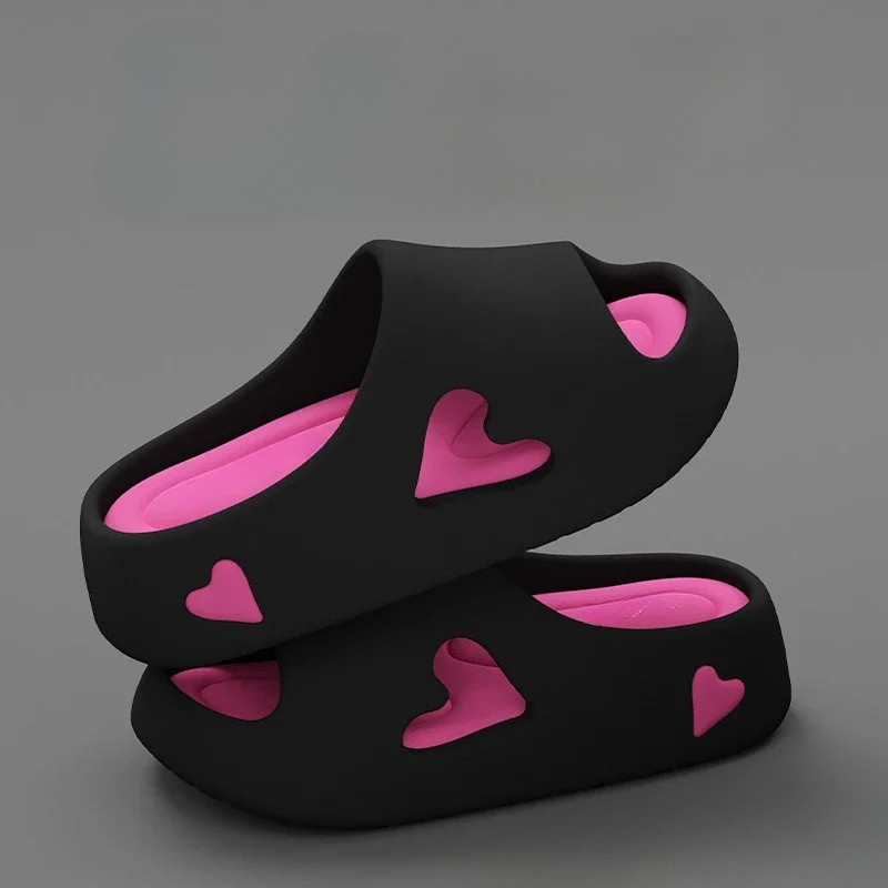 Heavenly Soft Women's Flip Flops Heart Shape - Vonnera
