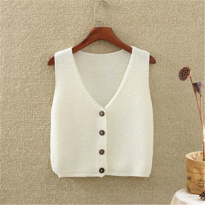 Women's Knit Vest Button Front