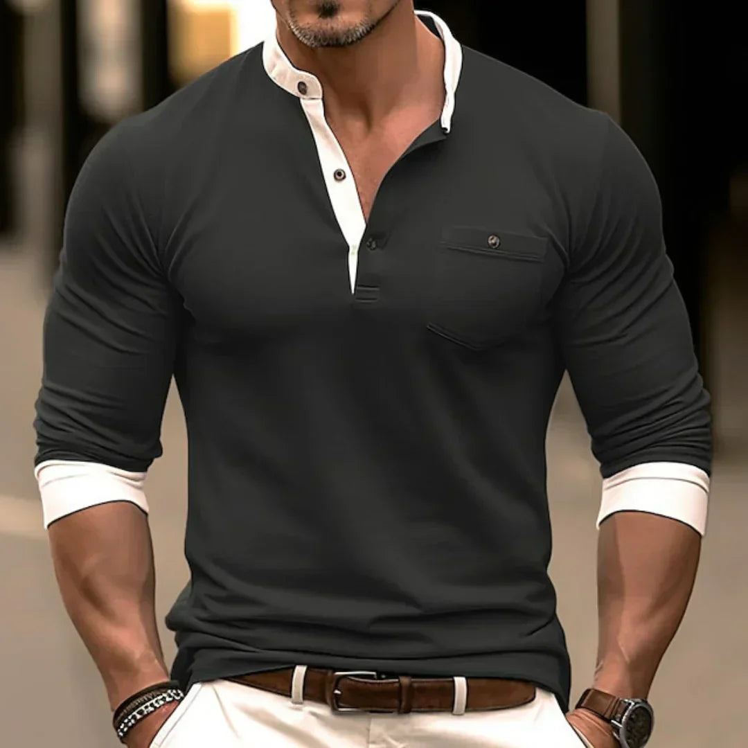 Men's Long Sleeve Shirt Cotton - Vonnera