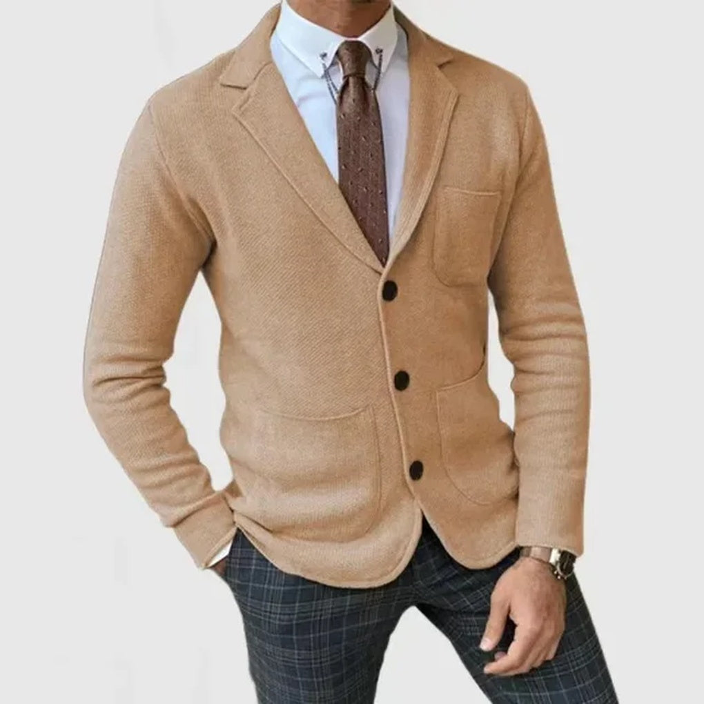Men's Knitted Blazer Refined Style - Vonnera