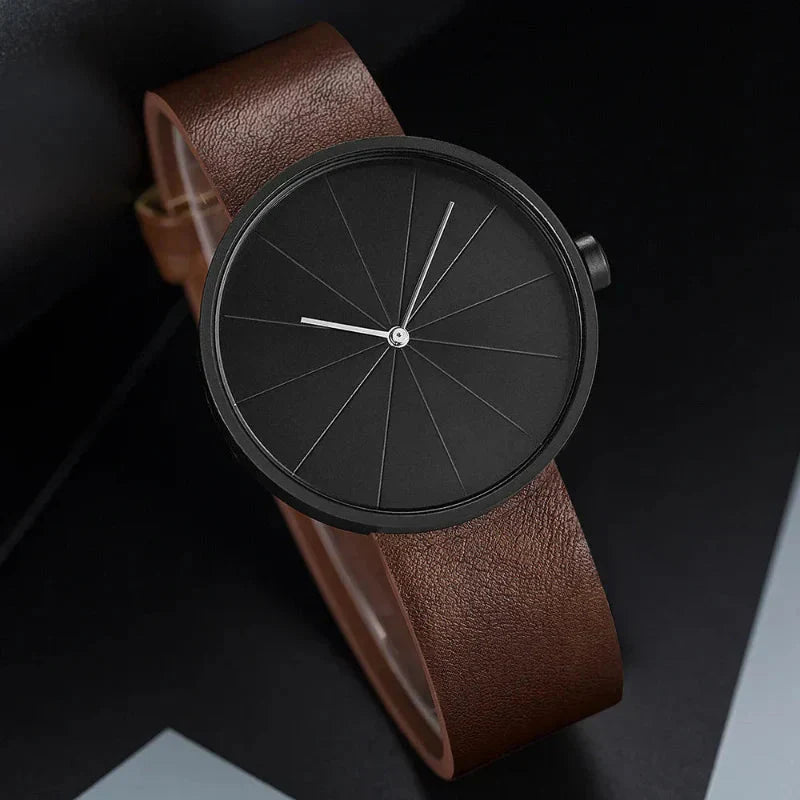 Men's Geometric Round Wristwatch Minimalist Style - Vonnera