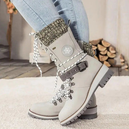 Women's High Heel Winter Boots Warm Faux Fur Black - Vonnera