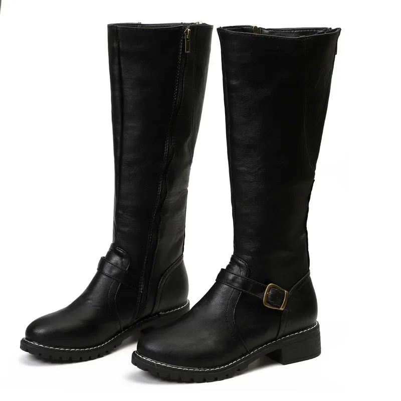Women's High- Biker Boots Edgy Comfortable - Vonnera