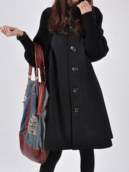 Women's High Neck Trench Coat Warm - Vonnera
