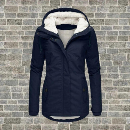 Women's Hooded Winter Coat Waterproof Insulated Black