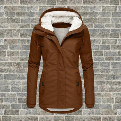 Women's Hooded Winter Coat Waterproof Insulated Black