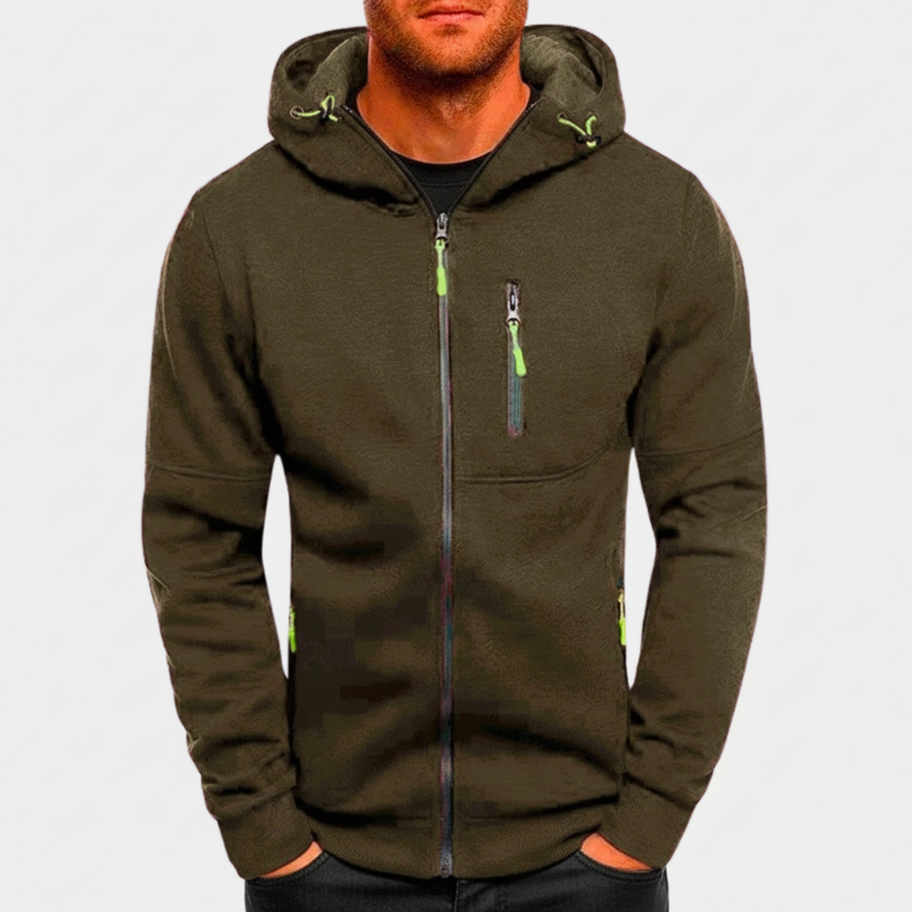 Men's Hooded Zip Jacket Casual