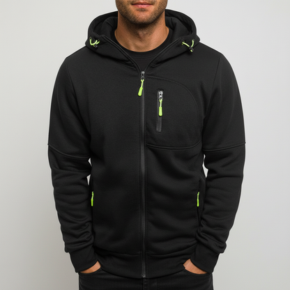 Men's Hooded Zip Jacket Casual - Vonnera
