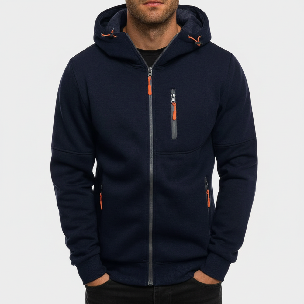 Men's Hooded Zip Jacket Casual