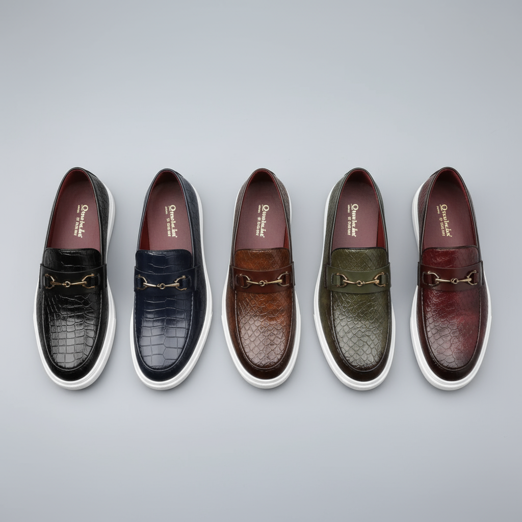 Men's Slip-On Loafers Textured Upper