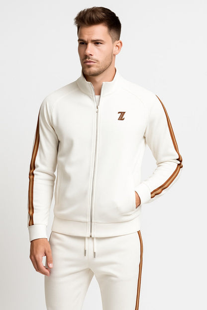 Men's 2-Piece Tracksuit Zip Jacket Drawstring Pants