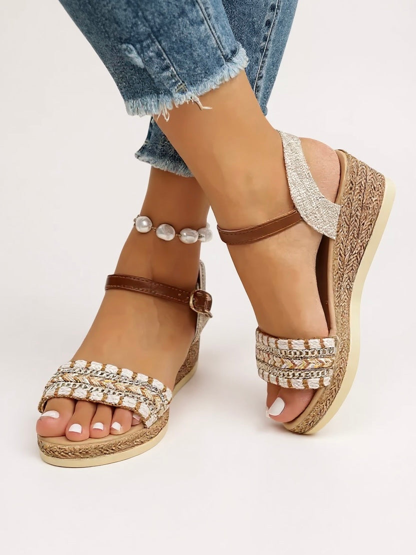 Women's Woven Wedge Sandals Cushioned - Vonnera