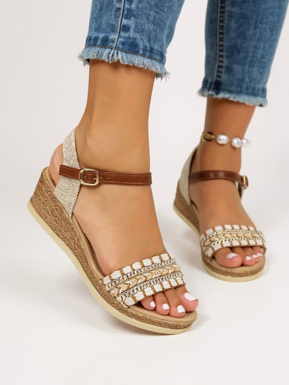 Women's Woven Wedge Sandals Cushioned