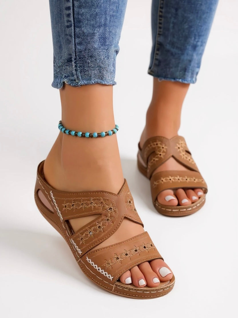 Margaux Women's Cushioned Slip On Sandals - Vonnera