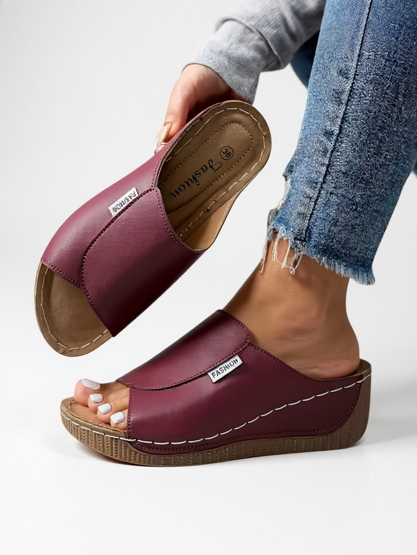 Heather | Women's Platform Cushioned Slides