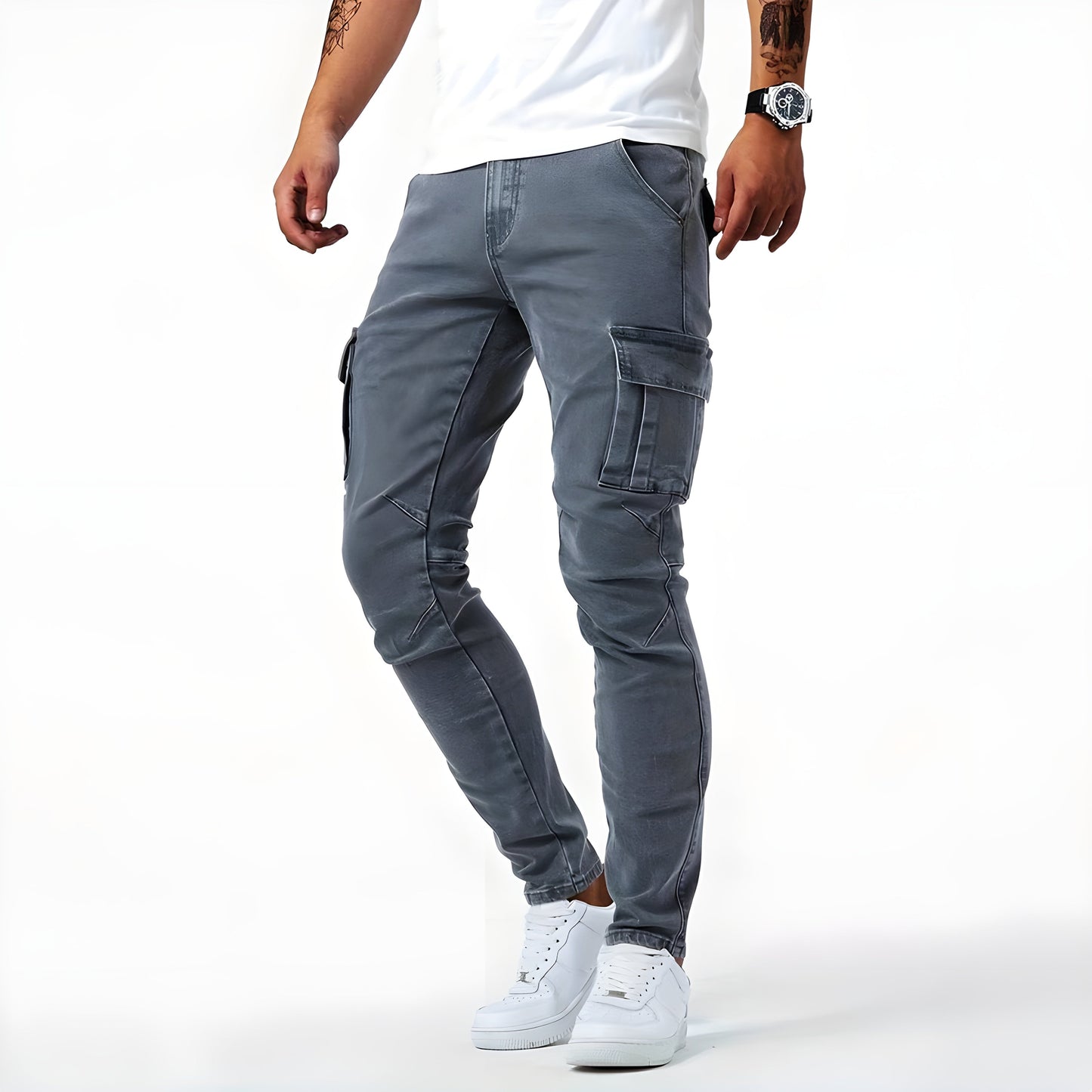 Men's Slim Fit Cargo Pants Multi Pocket - Vonnera