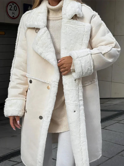 Women's Sherpa Jacket Cozy Faux FurTan