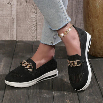 Women's Slip On Loafers Leather Brown - Vonnera