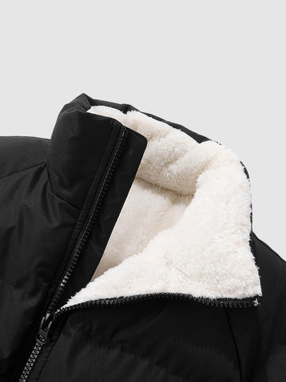 Men's Quilted Puffer Jacket Zip Up