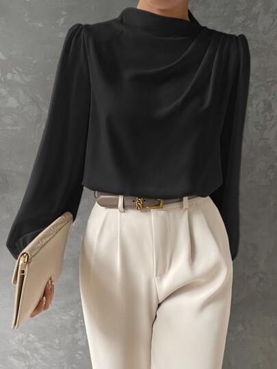 Women's Bishop Sleeve Blouse - Vonnera