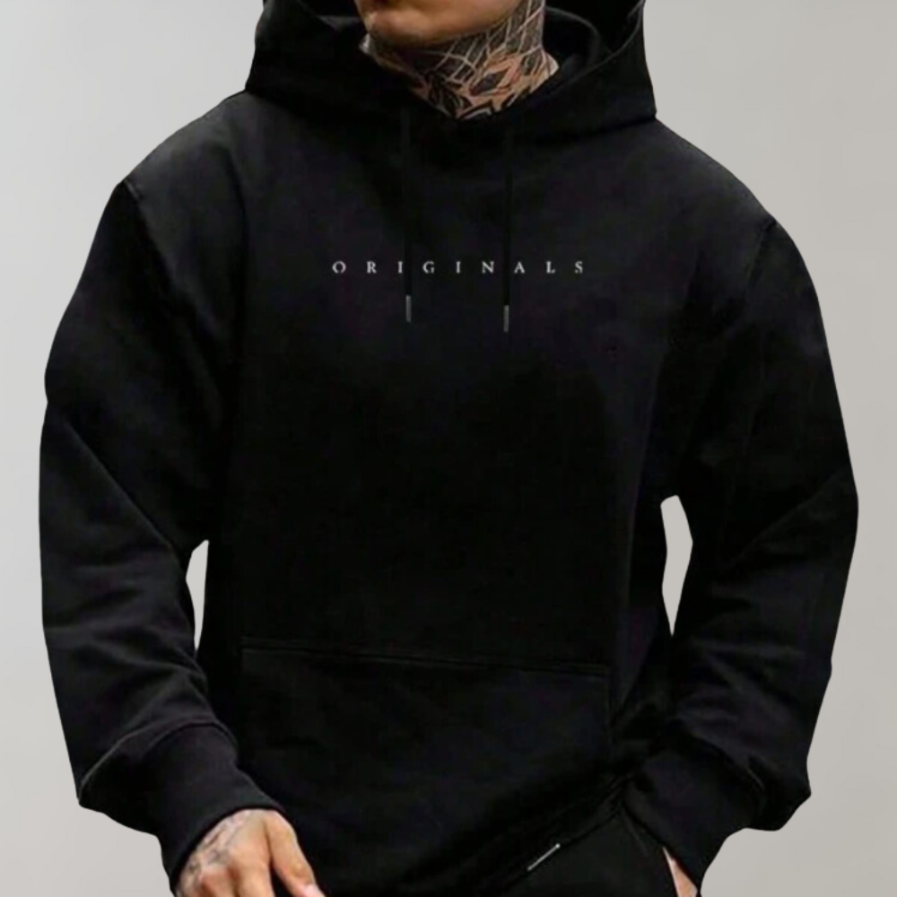Men's Embroidered Pullover Hoodie Kangaroo Pocket Sweatshirt - Vonnera