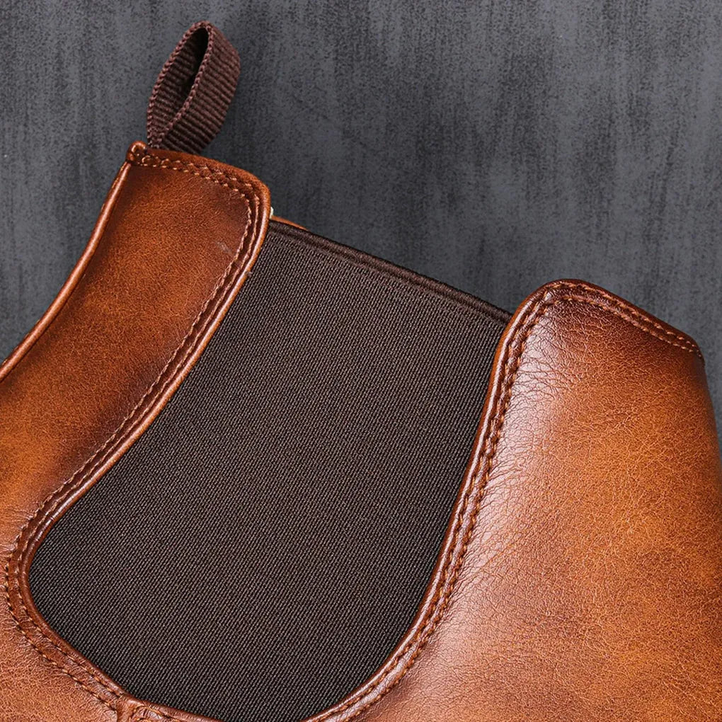 Men's Chelsea Boots Ankle Leather Classic Black