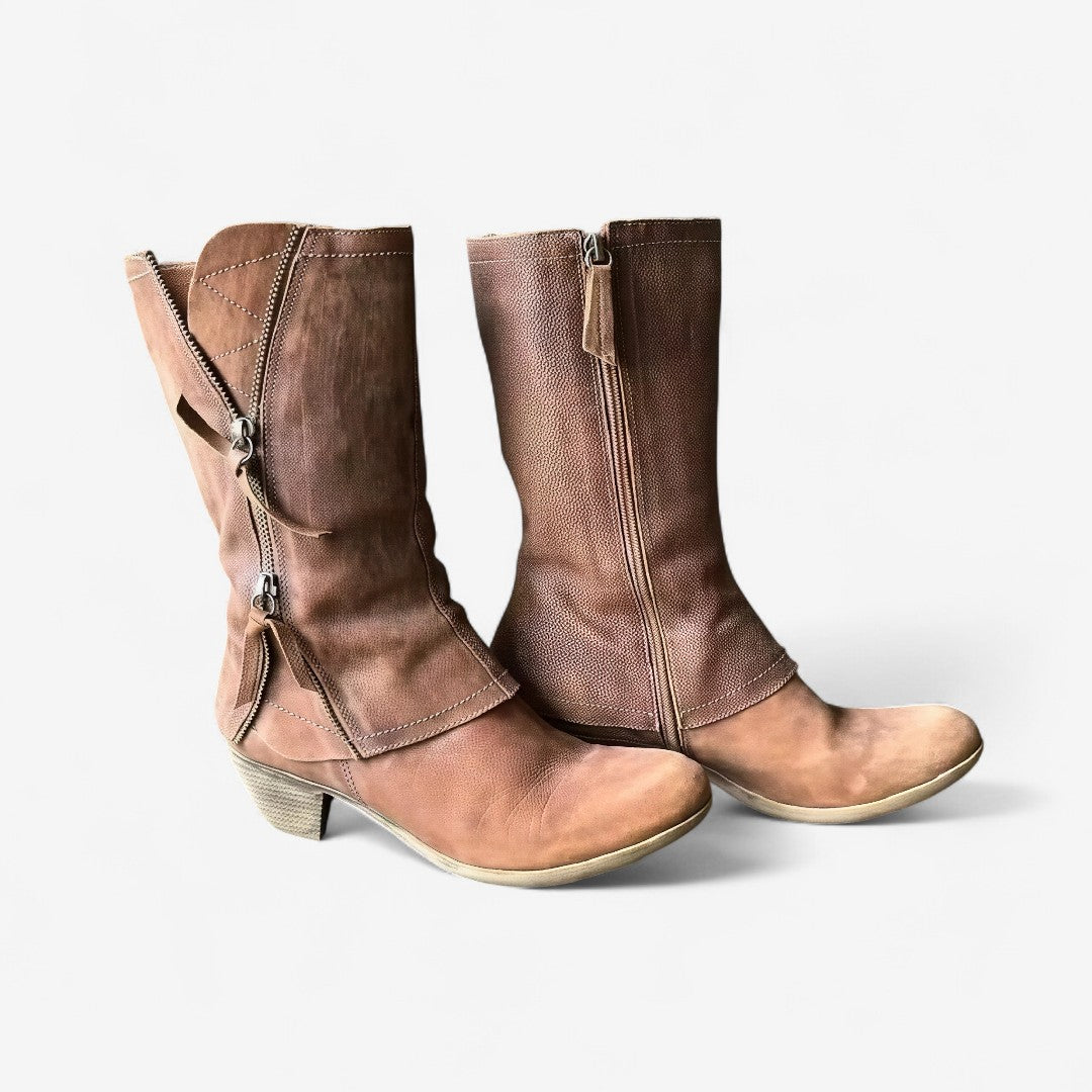 Women's Boots Side Zip Seam Detailing - Vonnera
