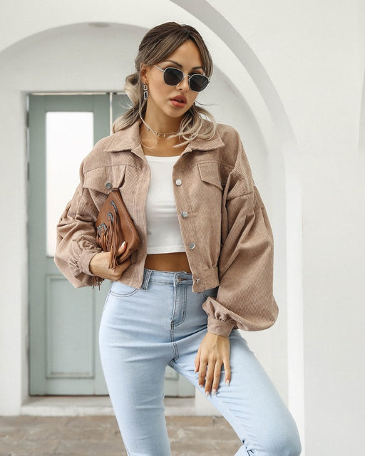 Women's Cotton Jacket Lightweight Beige
