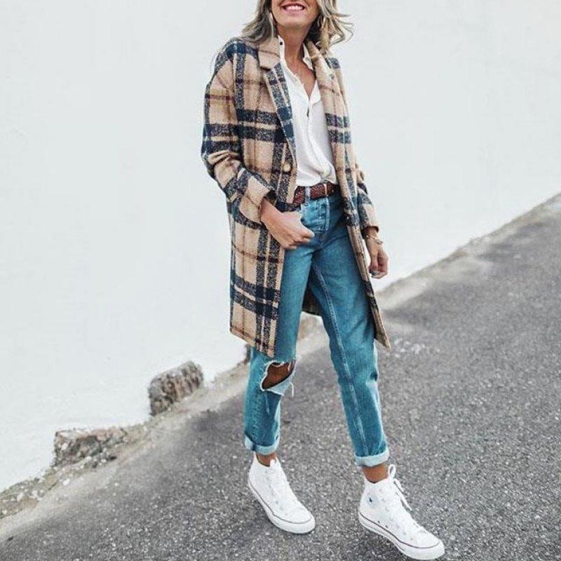 Women's Long Coat Stylish Warm Outerwear