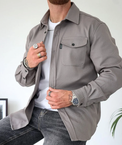 Men's Slim Fit Dress Shirt Cotton White