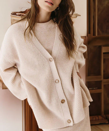 Women's Oversized Cardigan Ribbed Knit Texture Comfortable