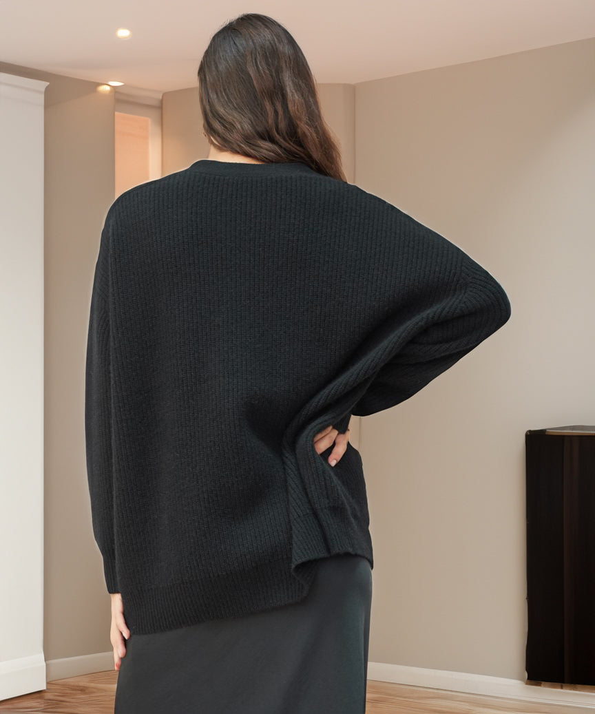 Women's Oversized Cardigan Ribbed Knit Texture Comfortable