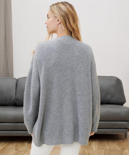 Women's Oversized Cardigan Ribbed Knit Texture Comfortable