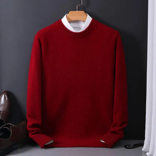 Men's Wool Blend Pullover Sweater - Vonnera