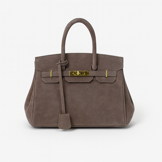 Women's Suede Shoulder Bag Gold Hardware - Vonnera