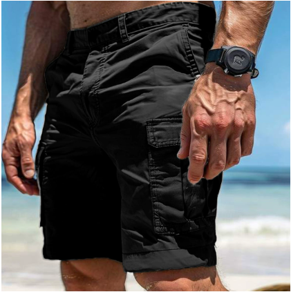 Men's Cargo Shorts Comfortable Cotton Beige