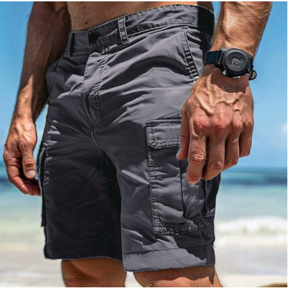 Men's Cargo Shorts Comfortable Cotton Beige - Vonnera