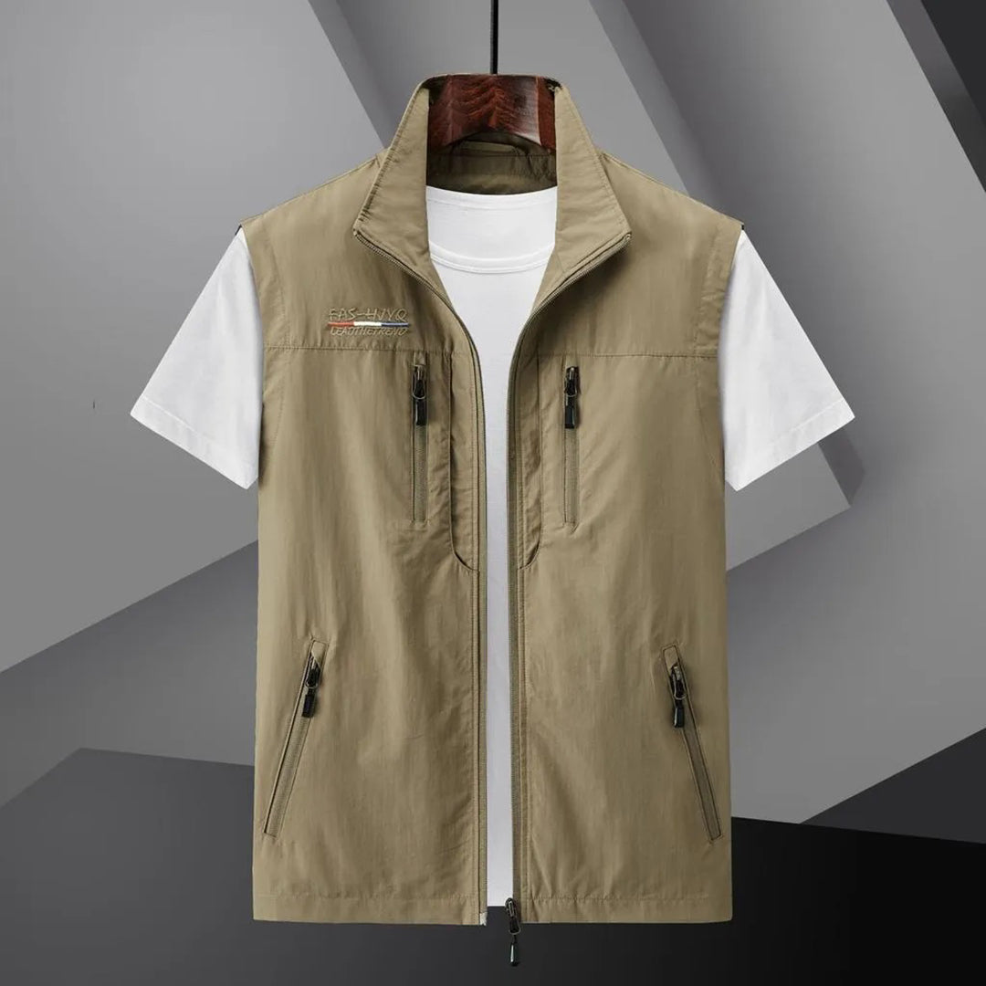 Men's Travel Vest Multi-Pocket Cotton