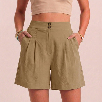 Women's Paperbag Waist Shorts Tailored Side Pockets